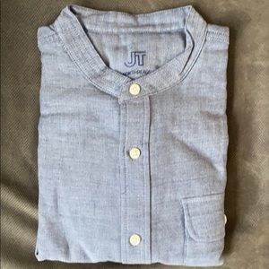 NWT Jack Threads Banded Collar Shirt Sz M Blue